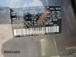 2025 Subaru Outback Premium with VIN 4S4BTADC5S3234769, listed as a Copart auction lot 66812325 with 1,786 mi miles and Salvage title. Bid and sale history available at DreamBid. Image 13.