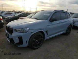 2022 BMW X3 M with VIN 5YM13EC06N9J81474, listed as a Copart auction lot 81601164 with 0 mi miles and Salvage Title. Bid and sale history available at carsss.com. Image 1.