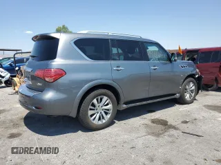 2017 Infiniti QX80 with VIN JN8AZ2NE4H9155253, listed as a Copart auction lot 61476684 with 116,579 mi miles and Salvage Title. Bid and sale history available at carsss.com. Image 3.