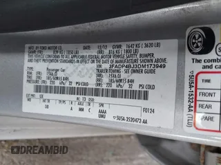 2013 Ford Fiesta SE with VIN 3FADP4BJ3DM173949, listed as a IAAI auction lot 40494276 with 141,061 mi miles. Bid and sale history available at carsss.com. Image 9.