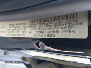 2017 FIAT 500L Trekking z VIN ZFBCFADH5HZ039470, wystawiony jako IAAI lot #40989704 z przebiegiem 117 901 mil mil oraz . Historia ofert i sprzedaży dostępna na DreamBid. Obrazek 9.