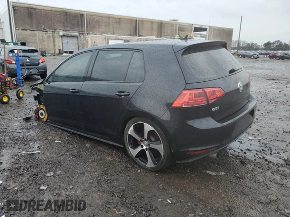 2017 Volkswagen Golf GTI S with VIN 3VW4T7AU3HM010613, listed as a Copart auction lot 44442634 with 79,532 mi miles and Salvage Title. Bid and sale history available at carsss.com. Image 2.