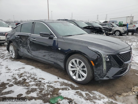 2025 Cadillac CT5 Premium Luxury with VIN 1G6DS5RK3S0103741, listed as a Copart auction lot 43330835 with 2,233 mi miles and Non Repairable. Bid and sale history available at carsss.com. Image 4.