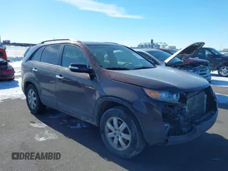2013 Kia Sorento LX with VIN 5XYKT3A60DG379067, listed as a IAAI auction lot 41613664 with 142,651 mi miles and . Bid and sale history available at carsss.com. Image 1.