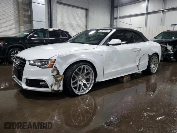 2016 Audi A5 Premium Plus with VIN WAUM2AFH0GN002940, listed as a Copart auction lot 87824885 with 87,176 mi miles and Salvage Title. Bid and sale history available at carsss.com. Image 1.