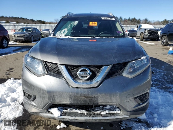 2016 Nissan Rogue SV with VIN JN8AT2MV3GW153593, listed as a Copart auction lot 45297925 with Not Provided miles and Salvage Title. Bid and sale history available at DreamBid. Image 5.