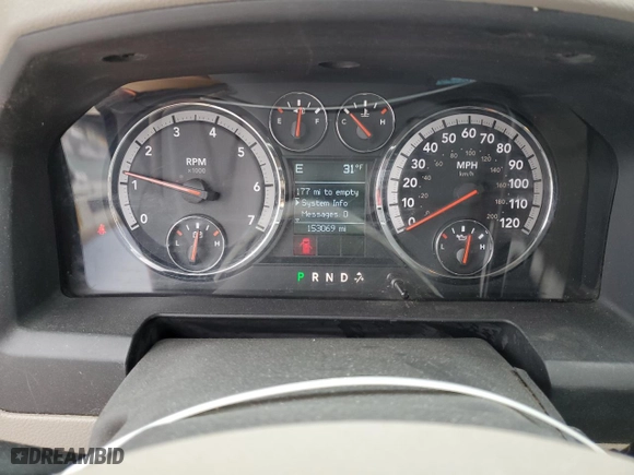 2009 Dodge Ram 1500 Laramie with VIN 1D3HV13T89S816849, listed as a Copart auction lot 43350435 with 153,069 mi miles and Salvage Title. Bid and sale history available at carsss.com. Image 9.