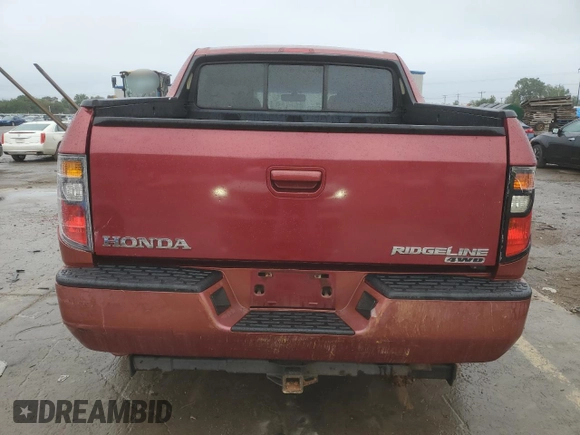 2006 Honda Ridgeline RTL with VIN 2HJYK16576H545179, listed as a Copart auction lot 72609694 with 197,758 mi miles and Salvage Title. Bid and sale history available at carsss.com. Image 6.
