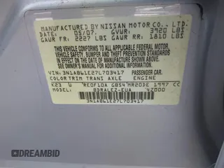 2007 Nissan Sentra S с VIN 3N1AB61E27L703417, выставлен на аукционе IAAI как лот 41352293 с пробегом Не указан миль и . История ставок и продаж доступна на DreamBid. Изображение 9.