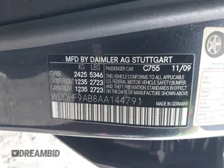 2010 Mercedes-Benz E-Class E 550 Luxury with VIN WDDHF9AB8AA144791, listed as a IAAI auction lot 41247610 with 138,972 mi miles. Bid and sale history available at carsss.com. Image 9.