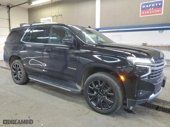 2023 Chevrolet Tahoe LT with VIN 1GNSKNKTXPR357772, listed as a Copart auction lot 46880395 with 51,428 mi miles and Salvage Title. Bid and sale history available at carsss.com. Image 4.
