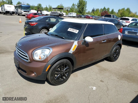 2014 MINI Cooper Paceman with VIN WMWSS1C58EWN94368, listed as a Copart auction lot 54159275 with 57,383 mi miles and Salvage Title. Bid and sale history available at carsss.com. Image 1.