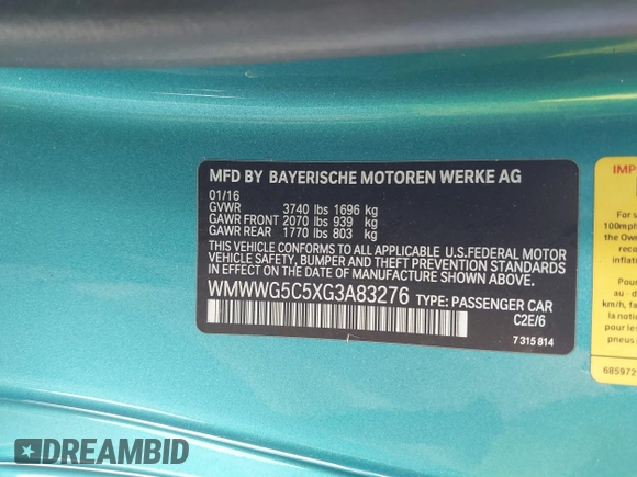 2016 MINI Convertible z VIN WMWWG5C5XG3A83276, wystawiony jako IAAI lot #41864830 z przebiegiem 103 721 mil mil oraz . Historia ofert i sprzedaży dostępna na DreamBid. Obrazek 9.