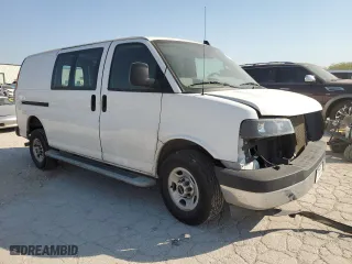 2021 GMC Savana Cargo Van with VIN 1GTW7AF78M1309120, listed as a Copart auction lot 75251504 with 50,653 mi miles and Salvage Title. Bid and sale history available at carsss.com. Image 4.
