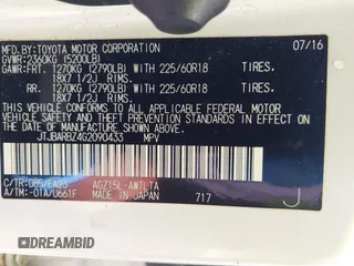 2016 Lexus NX 200t with VIN JTJBARBZ4G2090433, listed as a IAAI auction lot 41811242 with 148,149 mi miles. Bid and sale history available at carsss.com. Image 9.