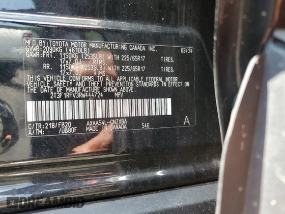 2024 Toyota RAV4 LE with VIN 2T3F1RFV3RW444724, listed as a Copart auction lot 63760475 with 24,582 mi miles and Non repairable. Bid and sale history available at DreamBid. Image 13.