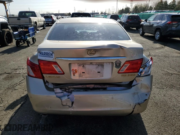 2009 Lexus ES with VIN JTHBJ46G192294879, listed as a Copart auction lot 51768795 with 130,798 mi miles and Salvage Title. Bid and sale history available at carsss.com. Image 6.