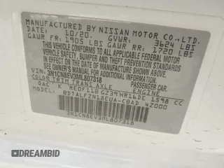 2021 Nissan Versa SV with VIN 3N1CN8EV3ML807318, listed as a IAAI auction lot 42596293 with 90,581 mi miles and . Bid and sale history available at DreamBid. Image 9.