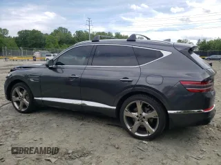 2022 Genesis GV80 with VIN KMUHCESC5NU100445, listed as a Copart auction lot 55877355 with 32,684 mi miles and Salvage title. Bid and sale history available at DreamBid. Image 2.