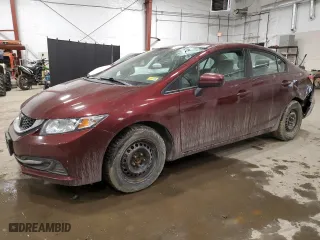 2015 Honda Civic Sedan LX with VIN 19XFB2F5XFE093659, listed as a Copart auction lot 46832235 with 111,587 mi miles and Salvage Title. Bid and sale history available at carsss.com. Image 1.