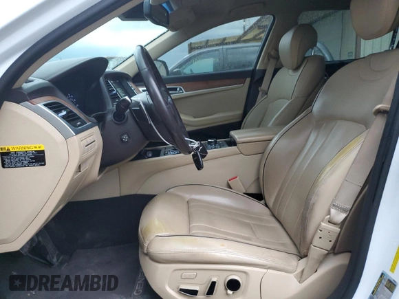 2015 Hyundai Genesis 3.8L with VIN KMHGN4JEXFU061998, listed as a Copart auction lot 57831524 with 82,310 mi miles and Clean Title. Bid and sale history available at carsss.com. Image 7.