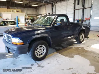 2004 Dodge Dakota with VIN 1D7FL16K34S535016, listed as a Copart auction lot 50445804 with 215,635 mi miles and Salvage Title. Bid and sale history available at carsss.com. Image 1.