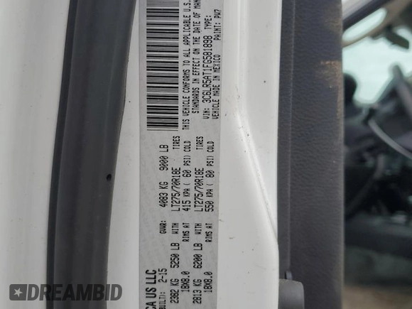 2015 Ram 2500 Tradesman with VIN 3C6LR5AT1FG581898, listed as a Copart auction lot 69677264 with 0 mi miles and Salvage Title. Bid and sale history available at carsss.com. Image 12.