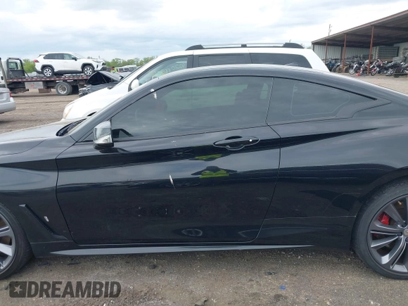 2018 Infiniti Q60 Red Sport 400 with VIN JN1FV7EL7JM631445, listed as a IAAI auction lot 42244030 with 42,121 mi miles and . Bid and sale history available at DreamBid. Image 14.