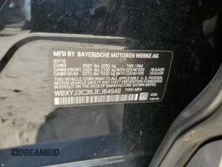 2018 BMW X2 sDrive28i z VIN WBXYJ3C36JEJ64948, wystawiony jako Copart lot #54049595 z przebiegiem 60 168 mil mil oraz Szkody całkowita. Historia ofert i sprzedaży dostępna na DreamBid. Obrazek 12.