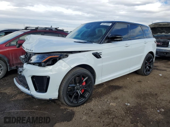 2022 Land Rover Range Rover Sport SVR z VIN SALWZ2RE3NA228966, wystawiony jako Copart lot #42613085 z przebiegiem 14 449 mil mil oraz Szkody całkowita. Historia ofert i sprzedaży dostępna na DreamBid. Obrazek 1.