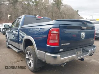 2019 Ram 1500 Laramie with VIN 1C6SRFDT9KN588340, listed as a IAAI auction lot 41717183 with 56,623 mi miles. Bid and sale history available at carsss.com. Image 3.