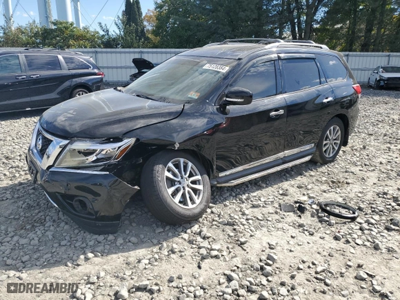 2013 Nissan Pathfinder SL with VIN 5N1AR2MM1DC616003, listed as a Copart auction lot 75128384 with 115,120 mi miles and Salvage Title. Bid and sale history available at carsss.com. Image 1.