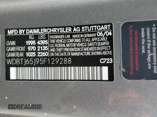 2005 Mercedes-Benz CLK 320 z VIN WDBTJ65J95F129288, wystawiony jako Copart lot #52433525 z przebiegiem 133 344 mil mil oraz Szkoda całkowita • Salvage title. Historia ofert i sprzedaży dostępna na DreamBid. Obrazek 12.