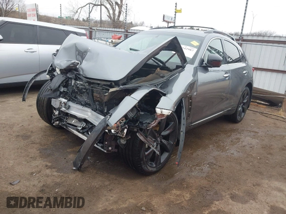 2017 Infiniti QX70 with VIN JN8CS1MW1HM416272, listed as a IAAI auction lot 41542987 with 48,139 mi miles and . Bid and sale history available at DreamBid. Image 19.