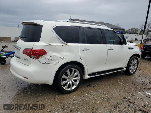 2013 Infiniti QX56 with VIN JN8AZ2NE7D9061281, listed as a Copart auction lot 51107315 with 207,403 mi miles and Non repairable. Bid and sale history available at DreamBid. Image 3.