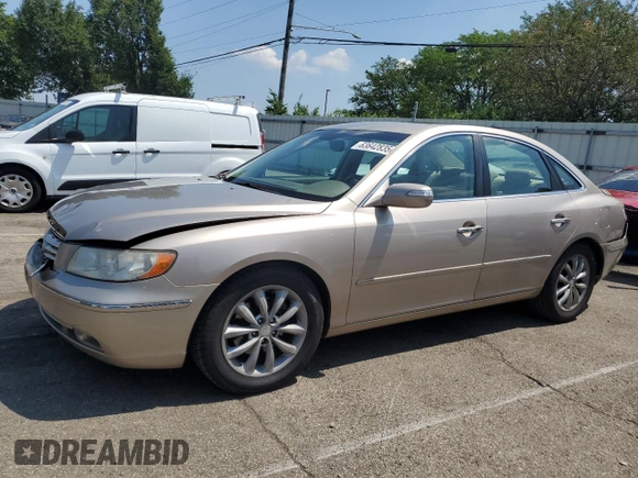 2008 Hyundai Azera Limited with VIN KMHFC46F18A282915, listed as a Copart auction lot 63642835 with 136,161 mi miles and Salvage title. Bid and sale history available at DreamBid. Image 1.