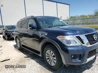 2018 Nissan Armada SL with VIN JN8AY2NC0J9553194, listed as a Copart auction lot 54011255 with 108,115 mi miles and Salvage Title. Bid and sale history available at DreamBid. Image 14.