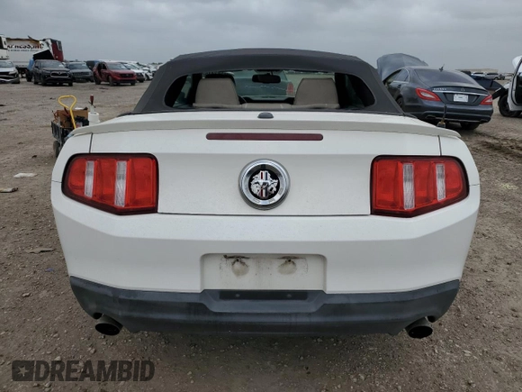 2012 Ford Mustang V6 with VIN 1ZVBP8EM3C5276322, listed as a Copart auction lot 51582415 with 164,794 mi miles and Salvage Title. Bid and sale history available at carsss.com. Image 6.