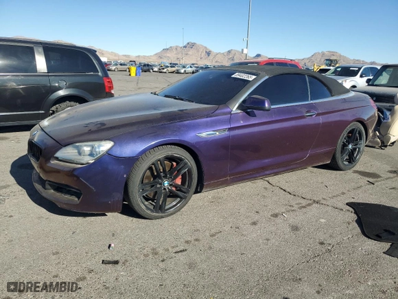 2012 BMW 6 Series 650i with VIN WBALZ3C50CC397706, listed as a Copart auction lot 89402265 with 92,186 mi miles and Salvage Title. Bid and sale history available at carsss.com. Image 1.