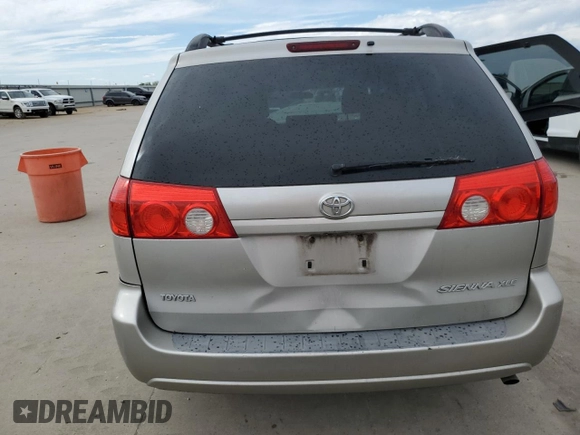 2009 Toyota Sienna XLE with VIN 5TDZK22C29S266893, listed as a Copart auction lot 50829555 with Not provided miles and Salvage title. Bid and sale history available at DreamBid. Image 6.