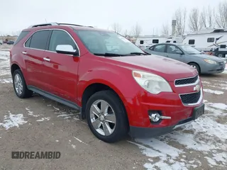 2013 Chevrolet Equinox LTZ with VIN 1GNFLGEK1DZ104011, listed as a IAAI auction lot 41424044 with 118,893 mi miles. Bid and sale history available at carsss.com. Image 1.