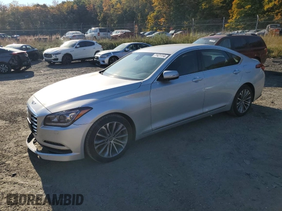2017 Genesis G80 3.8L with VIN KMHGN4JE9HU204684, listed as a Copart auction lot 77421114 with 113,045 mi miles and Salvage Title. Bid and sale history available at carsss.com. Image 1.