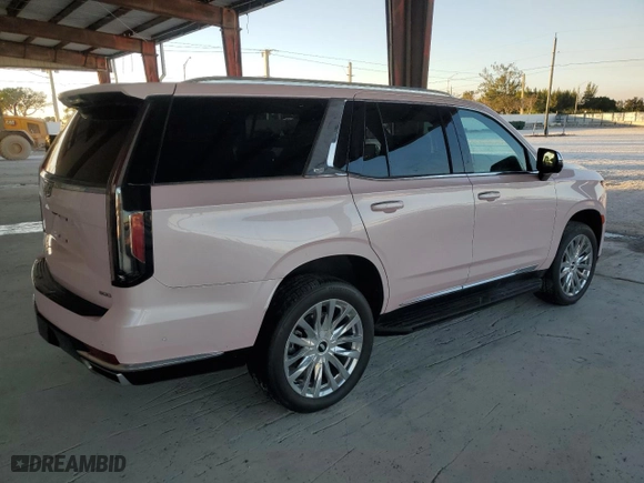 2023 Cadillac Escalade 4WD Premium Luxury with VIN 1GYS4BKL6PR299767, listed as a Copart auction lot 76248634 with 21,774 mi miles and Salvage Title. Bid and sale history available at carsss.com. Image 3.