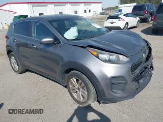 2017 Kia Sportage LX with VIN KNDPM3AC7H7166208, listed as a IAAI auction lot 41910485 with 100,211 mi miles. Bid and sale history available at carsss.com. Image 1.