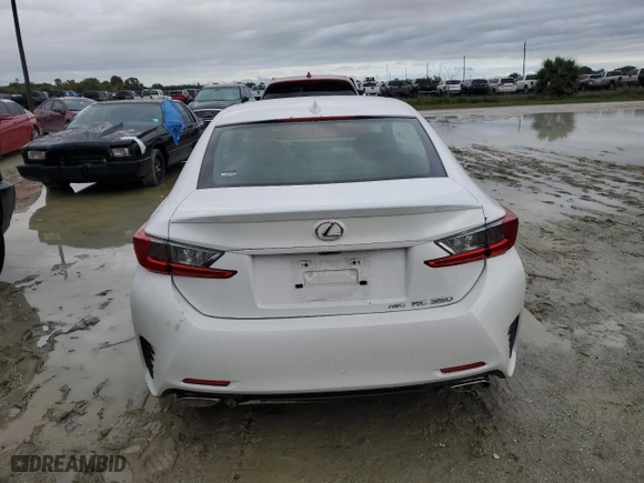 2015 Lexus RC 350 with VIN JTHSE5BC0F5000900, listed as a Copart auction lot 74698454 with 0 mi miles and Salvage Title. Bid and sale history available at carsss.com. Image 6.