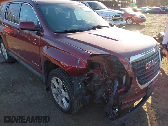 2017 GMC Terrain SLE with VIN 2GKFLSEK2H6176045, listed as a IAAI auction lot 41292556 with 107,321 mi miles. Bid and sale history available at carsss.com. Image 6.