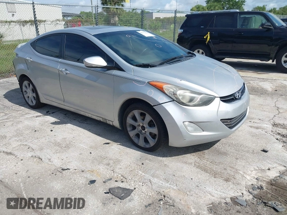2013 Hyundai Elantra GLS with VIN KMHDH4AE4DU703817, listed as a IAAI auction lot 42377070 with 193,951 mi miles and . Bid and sale history available at DreamBid. Image 1.