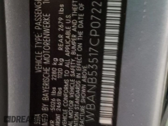 2007 BMW 5 Series 550i z VIN WBANB53517CP07229, wystawiony jako Copart lot #58400705 z przebiegiem 112 866 mil mil oraz Szkoda całkowita • Salvage title. Historia ofert i sprzedaży dostępna na DreamBid. Obrazek 12.