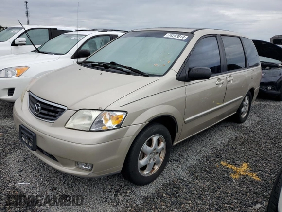 2000 Mazda MPV DX z VIN JM3LW28G0Y0109070, wystawiony jako Copart lot #74203814 z przebiegiem Nie podano mil oraz Szkoda całkowita • Salvage title. Historia ofert i sprzedaży dostępna na DreamBid. Obrazek 1.
