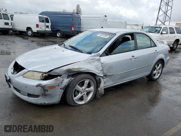 2005 Mazda 6 Sport with VIN 1YVHP80C255M56318, listed as a Copart auction lot 45031055 with 135,146 mi miles and Salvage Title. Bid and sale history available at DreamBid. Image 1.